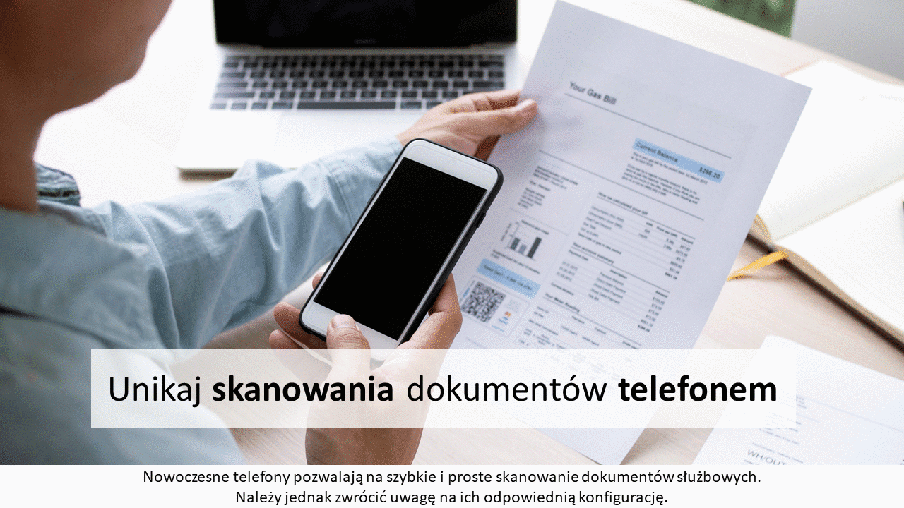 Unikaj skanowania dokumentów telefonem